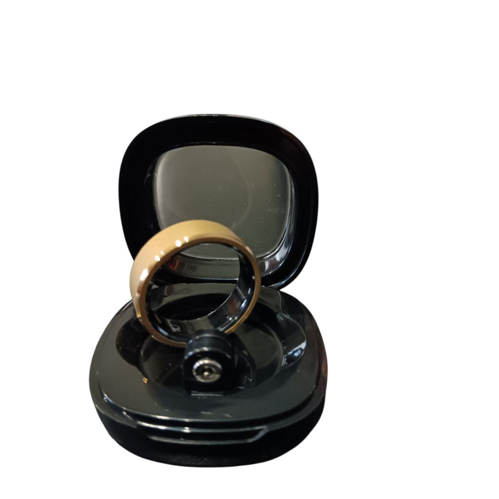 Smart Ring NWT Beautiful Brushed Gold Tone Fitness Tracker Sleep, HR, BP Steps - Picture 9 of 15